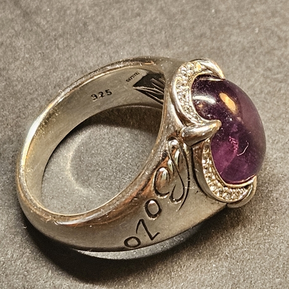 Scott Kay Gold Ring with Purple Stone - Picture 3 of 6